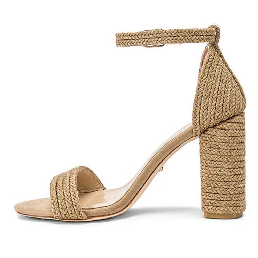 REVOLVE x RAYE Bliss Woven Ankle Strap Heels size 8 - Picture 2 of 12